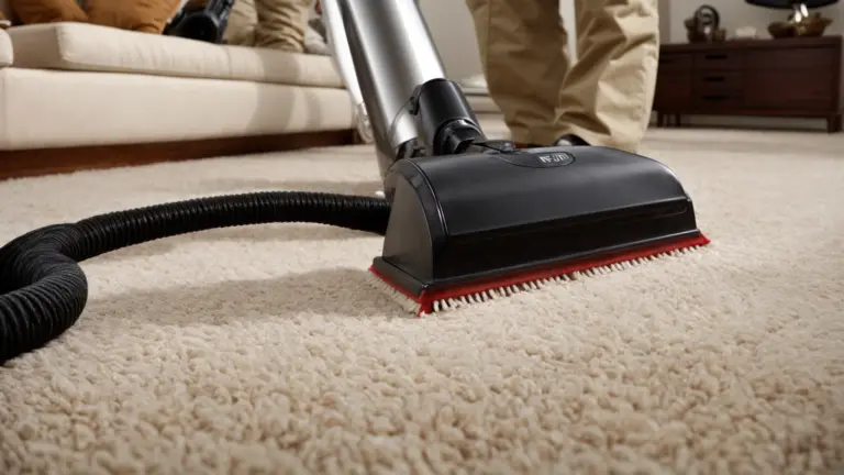 Create an image showcasing a skilled carpet cleaner in San Diego, meticulously operating a state-of-the-art steam cleaner. The cleaner’s focused expression and the pristine carpets illustrate exceptional professionalism and expertise in achieving top-notch carpet cleaning. --v 5.2 --ar 16: